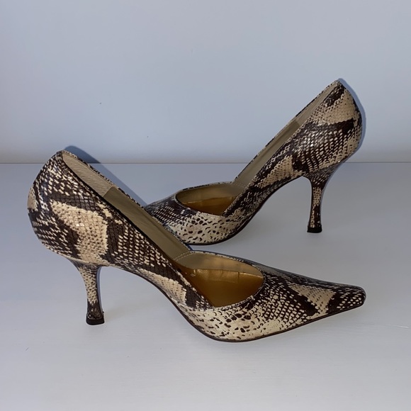 BCBG Girls Pointed Toe Python Heels Size 6.5 - Picture 2 of 10